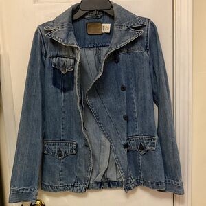 LEVI’S ORIGINAL RIVETED VINTAGE LONG DENIM JACKET 💯 COTTON LADIES